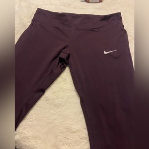 NWT Nike Dri Fit Power Epic Lux Mesh Capri Leggings 938602-670 purple XL